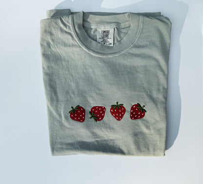 Embroidered Strawberry T-Shirt