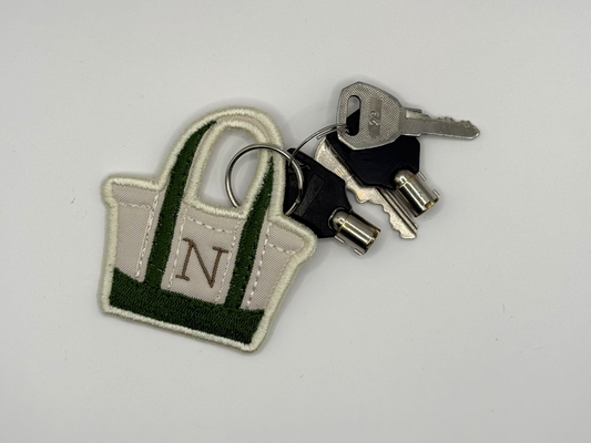 Embroidered Tote Bag Keychain