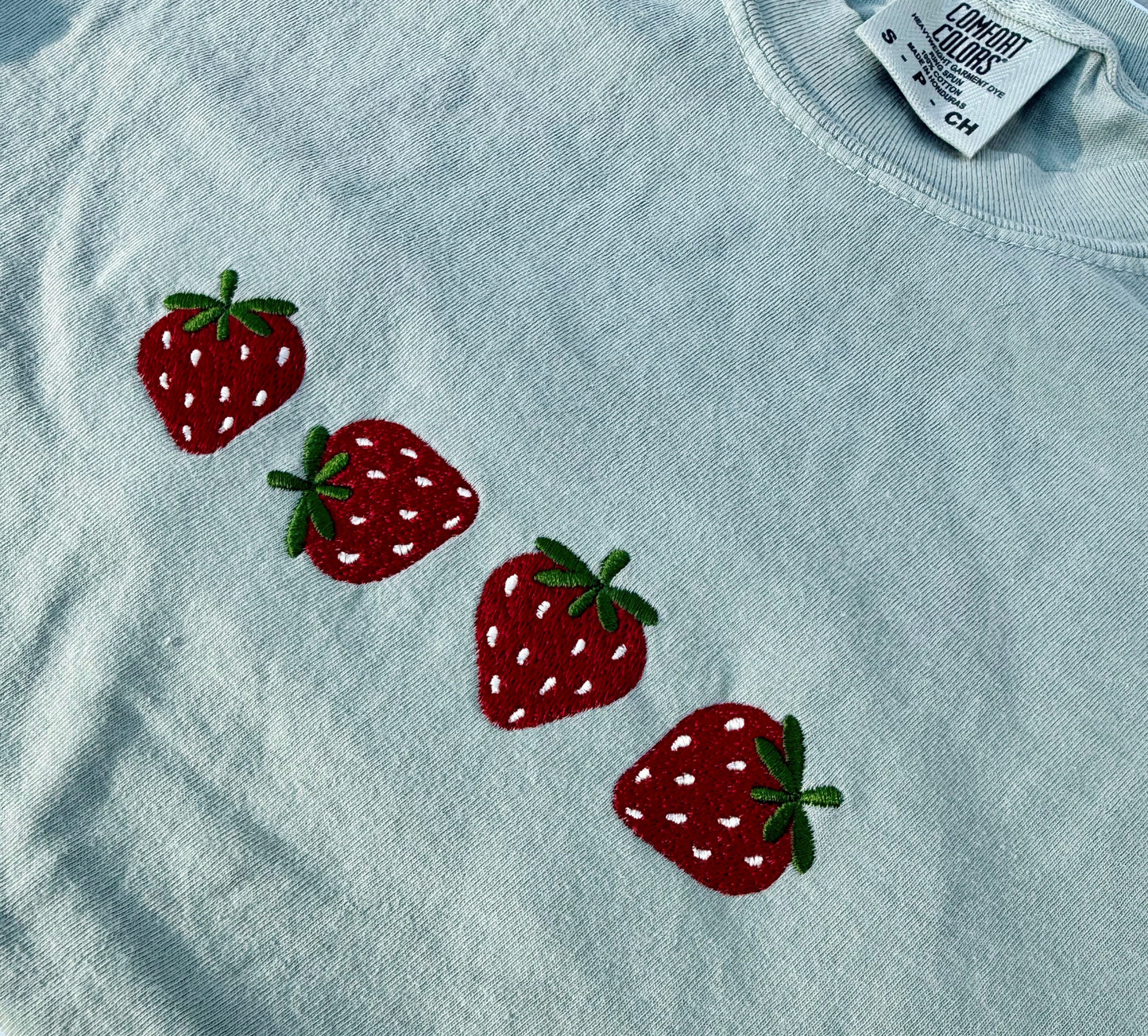 Embroidered Strawberry T-Shirt