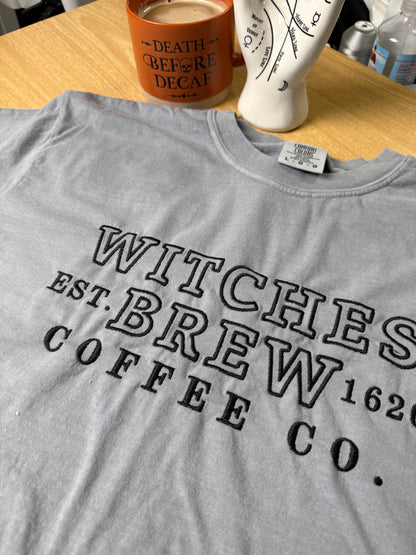 Witches Brew Coffee Embroidered T-Shirt